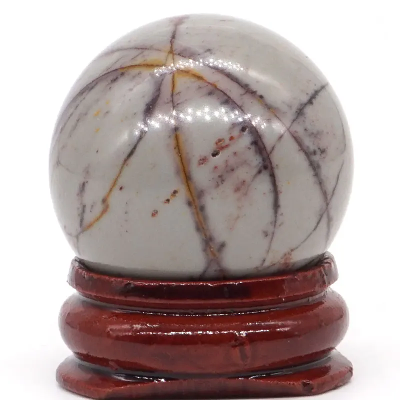 Шар из натуральной полихромированной яшмы минеральный Магнитный Массажный