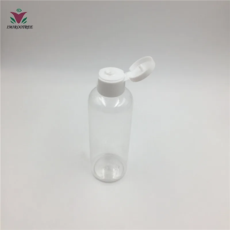 

30PCS 100ML PET Transparent Plastic Clear Bottle with White Flip Top Bottle, Water Refillable Bottle