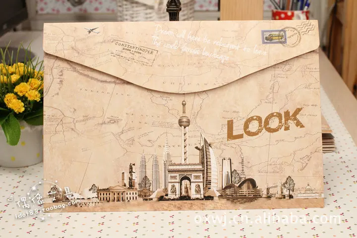 Печать документов мешок крафт бумаги документы папка в 2017 году|paper document folder|document