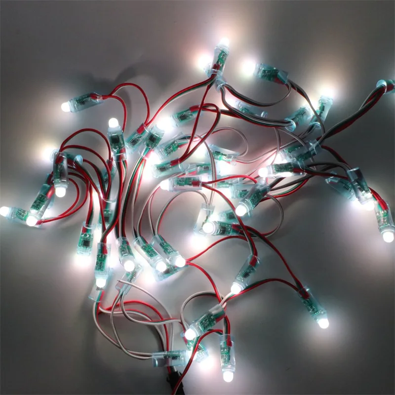 SZYOUMY WS2811 1903 IC RGB полный Цвет 12 мм Пиксели цифровой адресный 5 V 12 V мечта Цвет светодиодный пиксельный модульный IP68 Водонепроницаемый точка