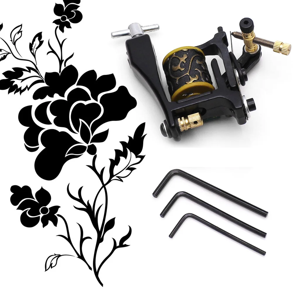 Профессиональная Перманентная тату машина 12 катушек для обертывания затенения