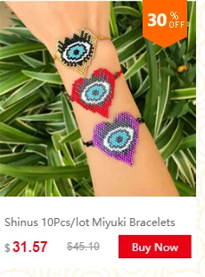 Shinus 5 шт./партия Miyuki Браслеты Женские лошадиные браслеты летние ювелирные изделия Pulseras Mujer веревка дружбы Delica бусины ручной работы