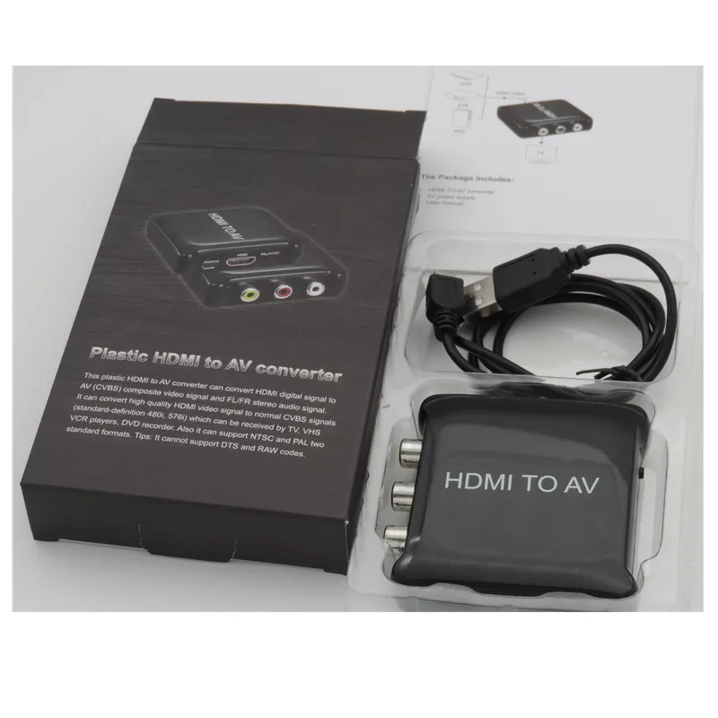 Преобразователь HDMI-AV RCA Composite CVBS для видеоадаптера с L/R аудиовыходом гнездовой