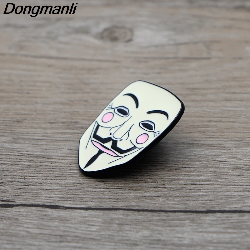 L3562 V для Vendetta Mask Horror булавки эмалированные булавки и броши для женщин и мужчин нагрудные булавки рюкзак сумки значки детские подарки ювелирные изделия