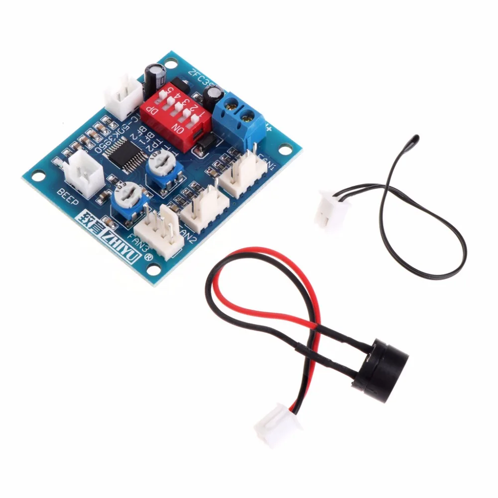 

12V CPU вентилятор контроль температуры контроллер скорости ШИМ модуль звуковой сигнал Датчик Тестер инструменты