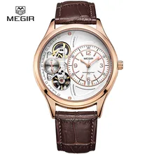 MEGIR hot brand waterproof quartz watch man fashion leather strap wristwatches men casual male masculino relojes watch hour 2017
