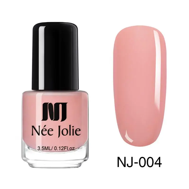 Pink glitter NJ-04 NEE JOLIE летний Блестящий лак для ногтей 3,5 мл обычный лак для ногтей зеркальный эффект Быстросохнущий лак для украшения ногтей - Цвет: Pink glitter NJ-04