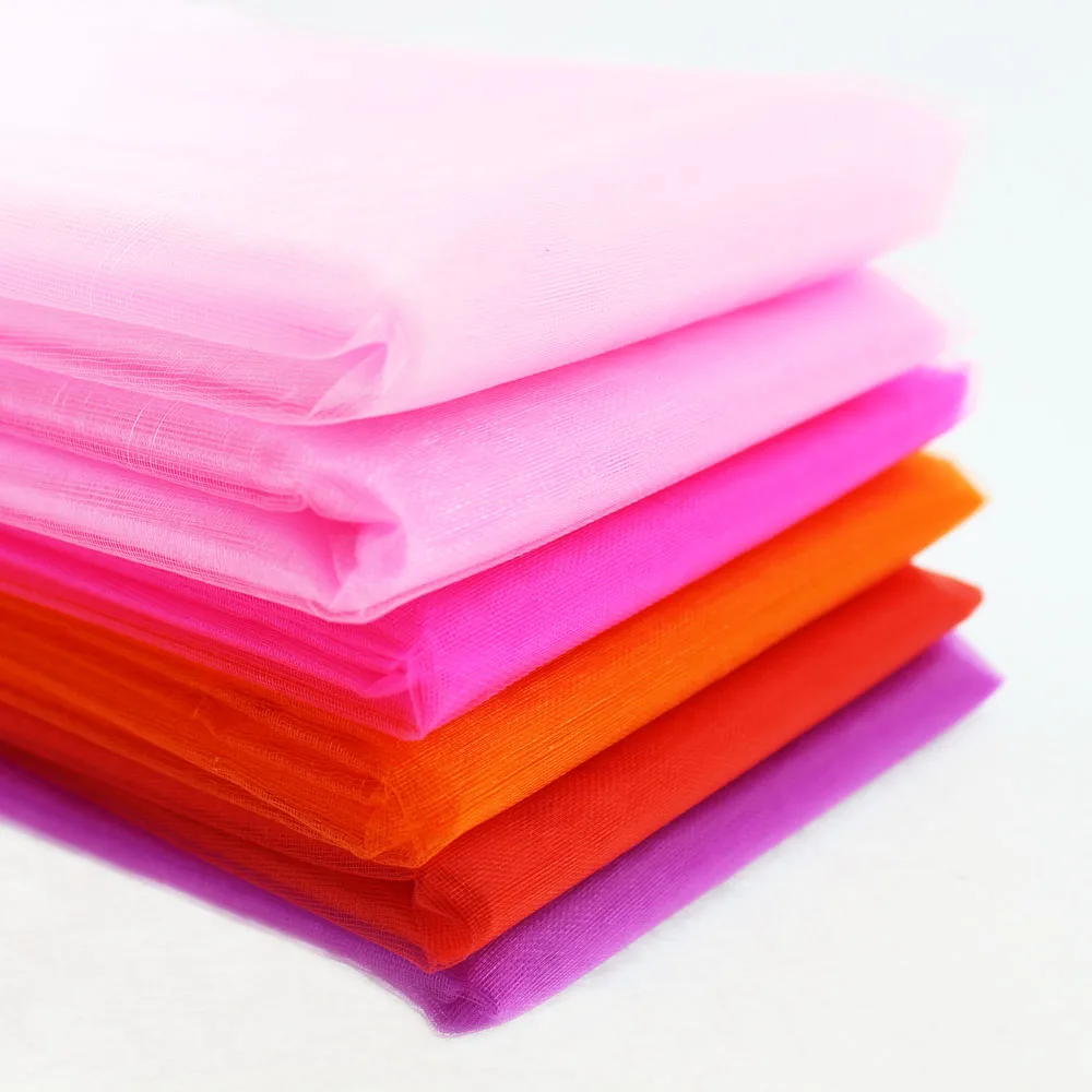 Свадебные украшения 75 см Широкий прозрачный кристалл органза ткань Tull рулон для