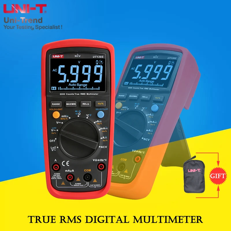 UNI T UT139A/UT139B/UT139C/UT139E/UT139S True RMS цифровой мультиметр VFD/NCV/измерение