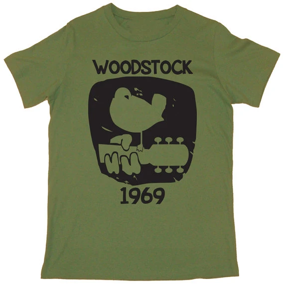 men army green 1969 Винтажная футболка для мужчин и женщин с музыкальным принтом и коротким рукавом, хлопковая Футболка американского размера плюс XS-3XL - Цвет: men army green
