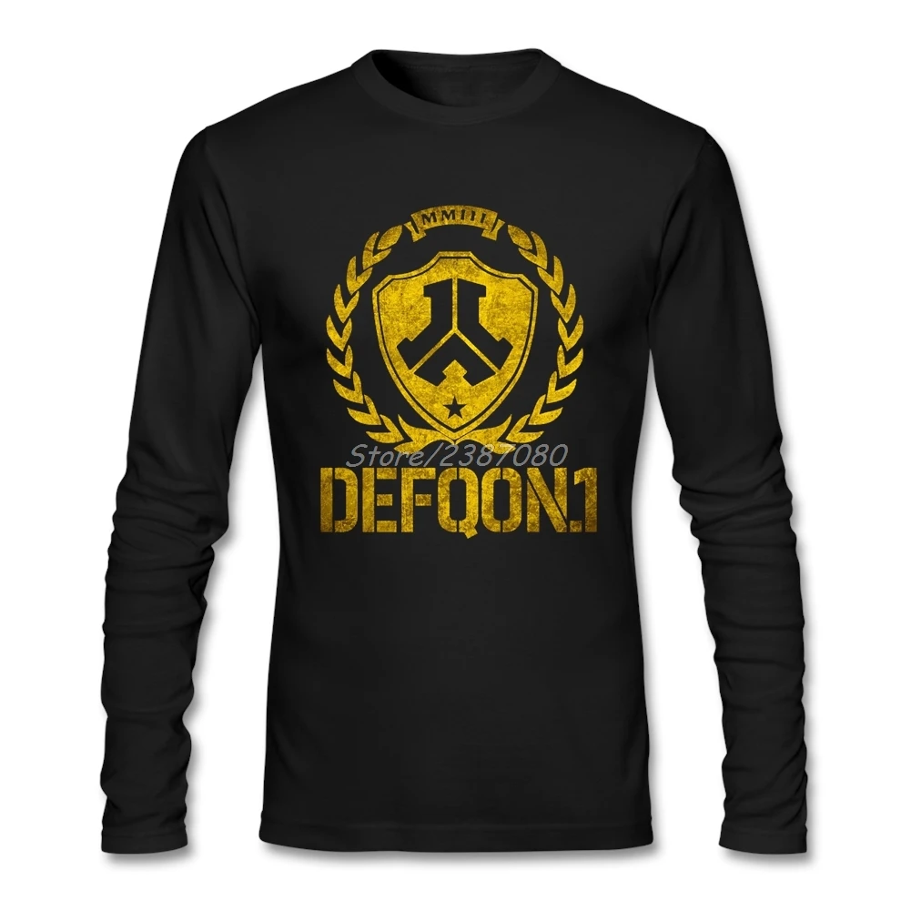 Defqon.1 футболки на заказ с длинным рукавом мужская футболка популярная Пара Хлопок