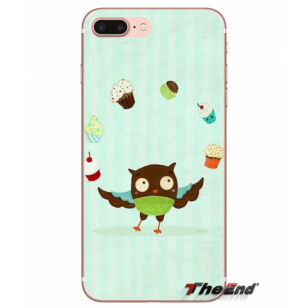 Для iPhone X 4 4S 5 5S 5C SE 6 6S 7 8 Plus Samsung Galaxy J1 J3 J5 J7 A3 A5 2016 2017 Совы коллаж рисунок