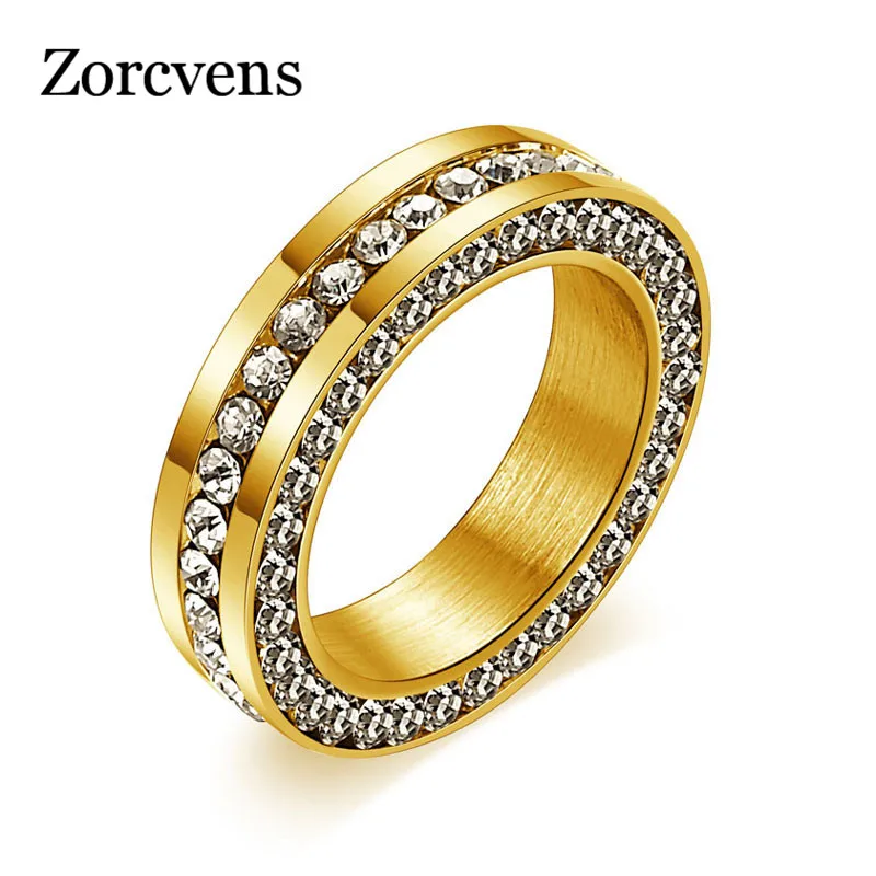 Новое модное обручальное кольцо ZORCVENS белое золотое ювелирное изделие с фианитом