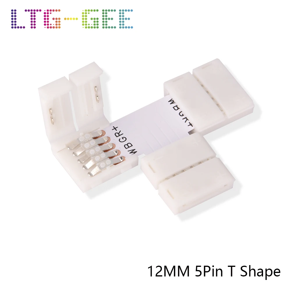 LTG GEE 5 шт. Бесплатная пайка светодиодный разъем 2PIN 4PIN 5PIN t образный угловой для 8 мм