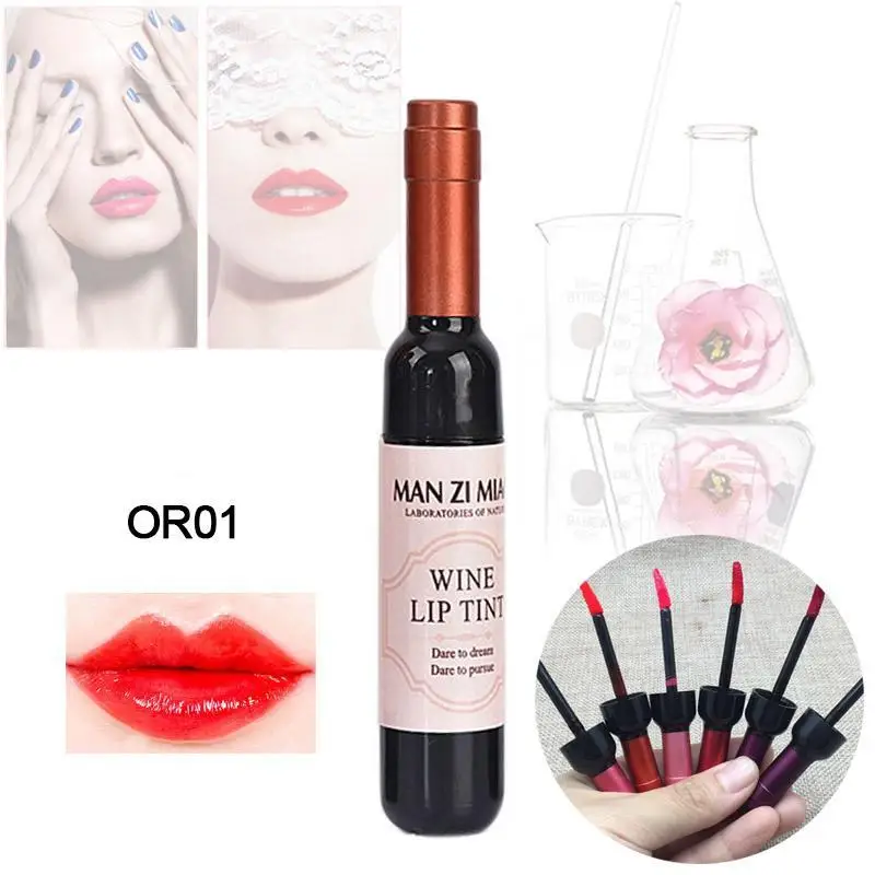 Для увлажнения губ Макияж красное вино оттенок матовый блеск для стойкий