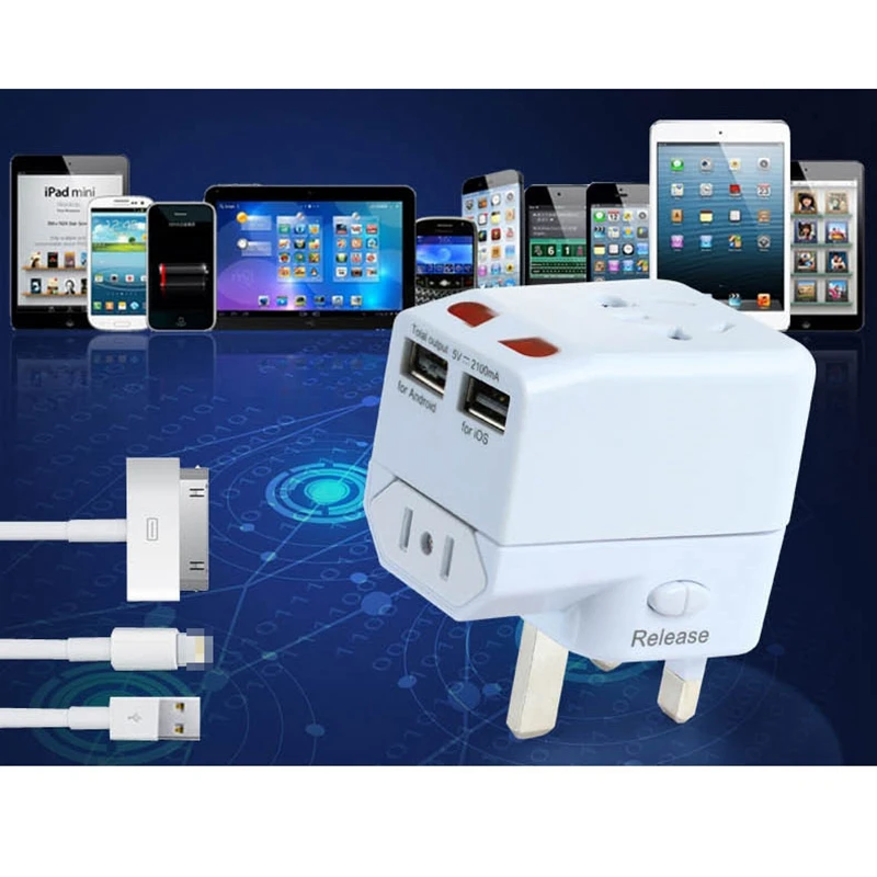 Лучшие предложения универсальная 2 USB конверсионная розетка многофункциональная