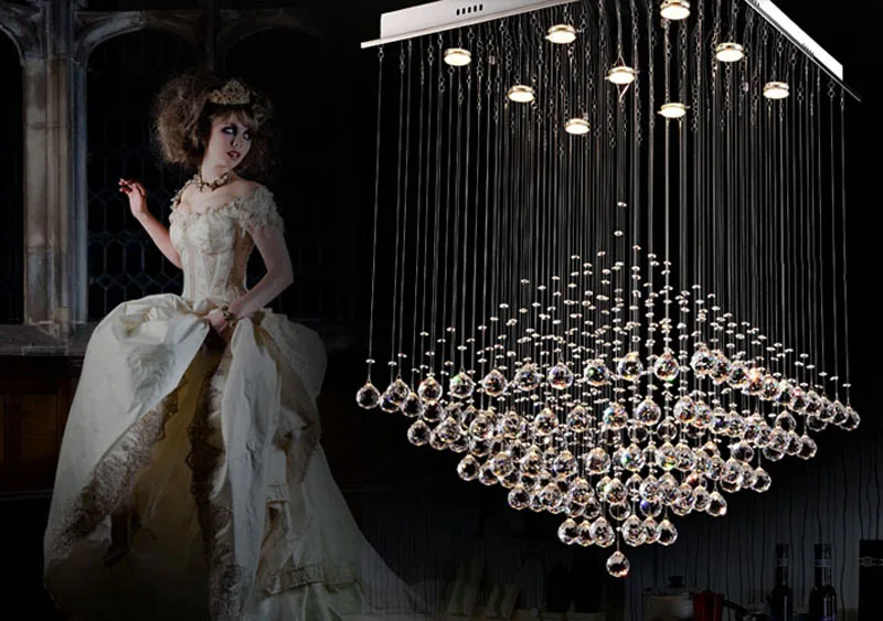 Современные хрустальные люстры светильники для столовой k9 подвесная линия