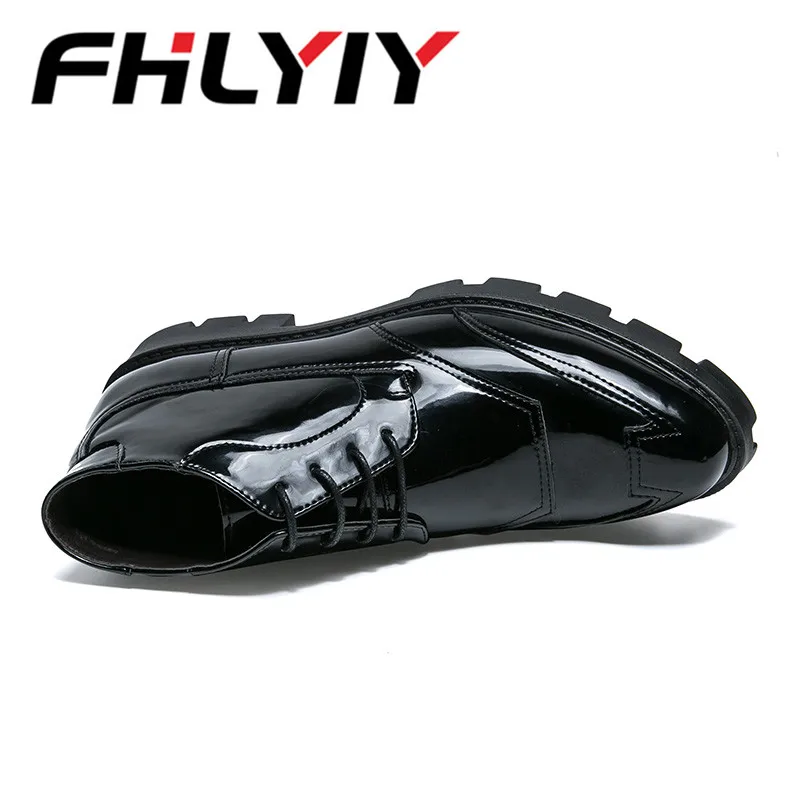 Brand Men Leather Boots Fashion Luxury Patent Ankle Shoes For Autumn Best Selling Office Working | Обувь