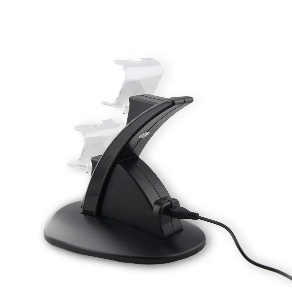 Двойной USB зарядное устройство док-станция Подставка для PS4/PS4 Slim/PS Pro Playstation 4 игровой контроллер подставка держатель черное зарядное устройство