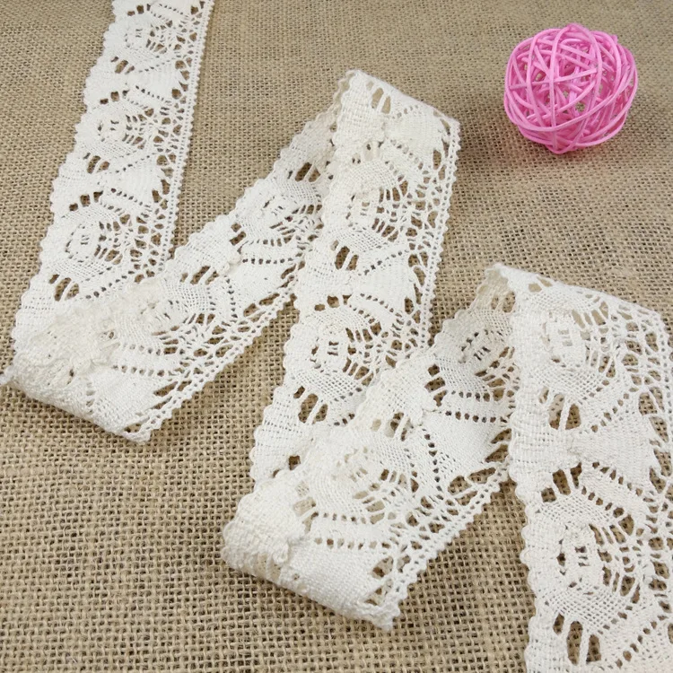 10yards 5.1cm cotton garment accessory trim lace ribbon DIY crafts home textile wedding decoration fabric |