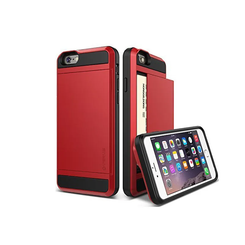 Чехол Fundas для iPhone 6 и s ETUI силиконовые PC + TPU двойной Слои Панцири Coque с горкой карты