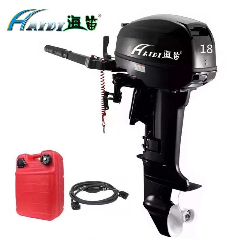 HaiDi 2 тактный подвесной лодочный мотор с коротким валом 18 hp ручным судовым