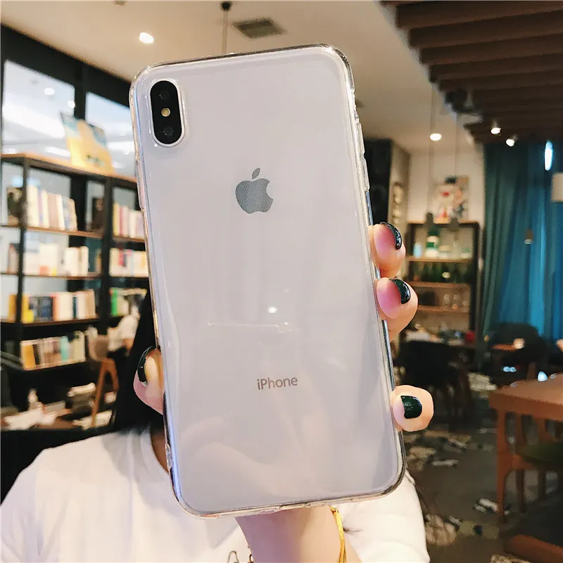 Clear Moskado прозрачный карамельный цвет чехол для телефона для iPhone XS Max 7 8 6 6s Plus X XR XS противоударный Прозрачный Мягкий ТПУ силиконовый чехол - Цвет: Clear