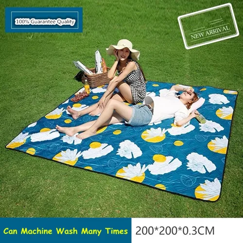 200x200x0.3CM 4-5 человек машинная стирка водопроф Кемпинг коврики Открытый пляж Пикник Детские ползунки плед Кемпинг коврики складные детские игровые коврики - Цвет: 200x200x0.3CM