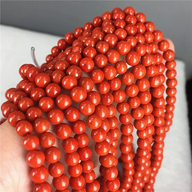 

Sichuan Liangshan nine South Red Agate ore solid material full of meat, 108 persimmon red agate bracelet bracelets