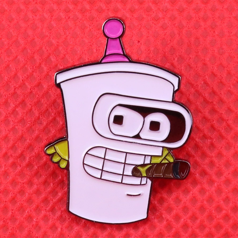 Futurama Bender Pin значок принт «Planet Express» Забавный подарок для веера