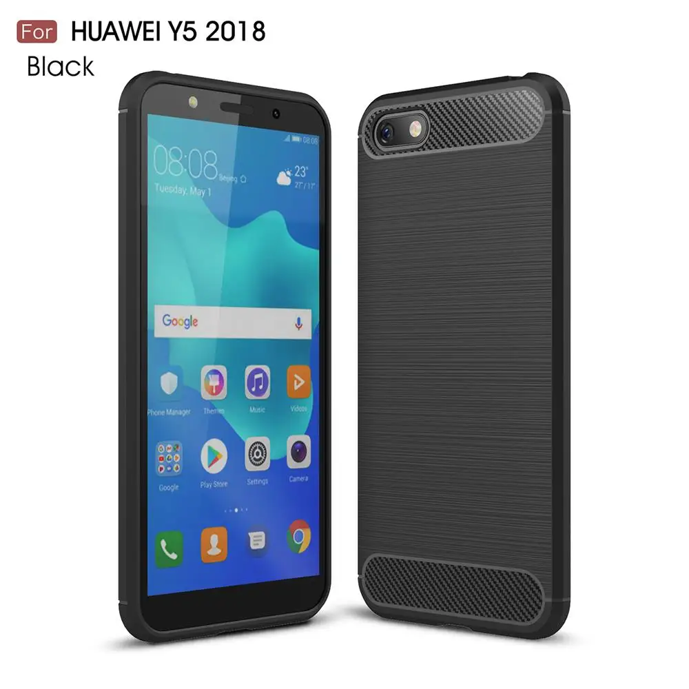 Черный Для huawei Y5 Lite силиконовый чехол ТПУ мягкий чехол для телефона для huawei Y5 Lite DRA-LX5-ра LX5 Y5Lite Y 5 Lite чехол - Цвет: Черный