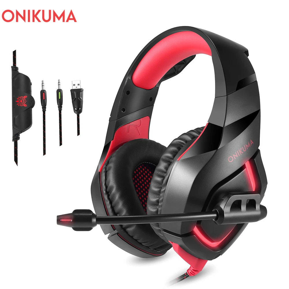 Проводная игровая гарнитура ONIKUMA K1 игровые наушники с микрофоном глубокие басы