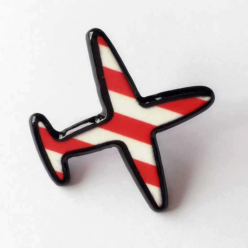 1 шт. знак U подобрать модные pin милый орнамент Цвет самолет Pin в морском стиле