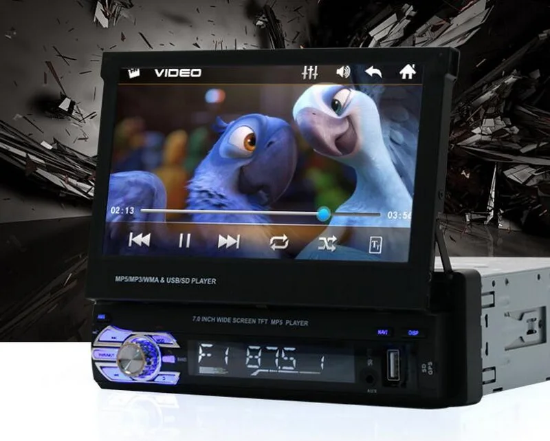 Выдвижной " 1 DIN gps Bluetooth навигация Авторадио автомобильное радио USB/AUX/SD стерео Aux-In MirrorLink Mp5 плеер для Android 8,1