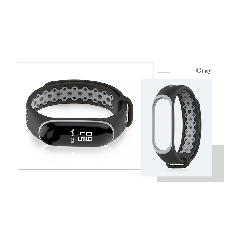 Новейшая мода MIband 3 ремешок дышащий спортивный для запястья dule color sweatproof Замена