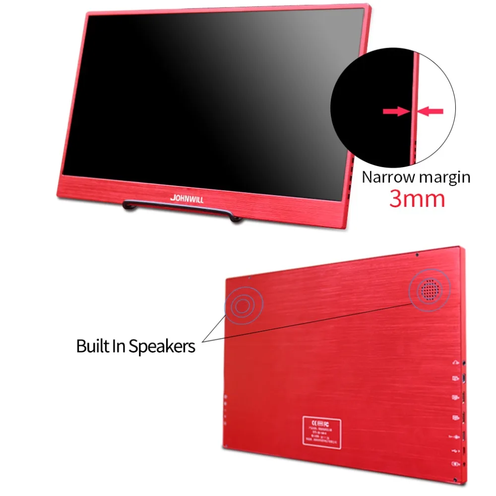 4K портативный монитор 15,6 дюймов 3840X2160 ips lcd 2HDMI DP type-C 60FPS видео для ПК PS4 Pro/xbox One X/малиновый пирог/ноутбук
