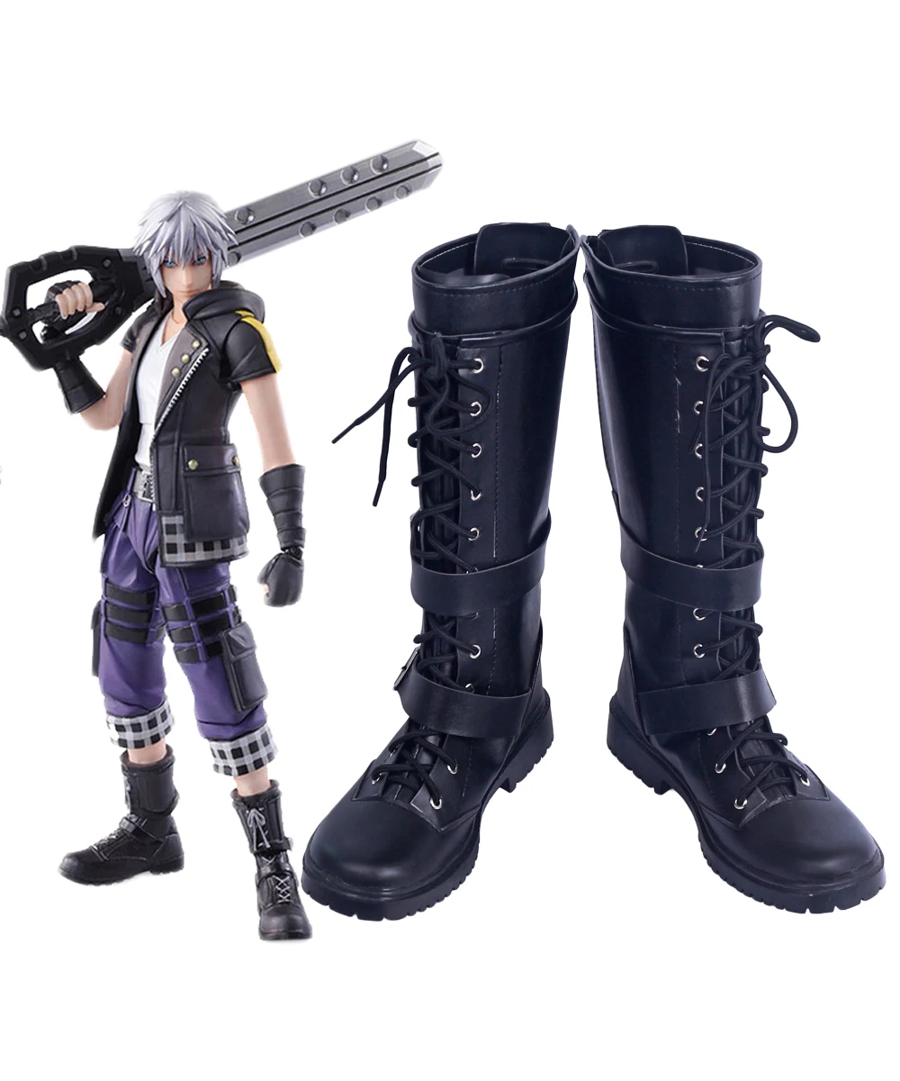 Ботинки Riku для косплея Kingdom Hearts 3 Bring Arts черные ботинки изготовленные на заказ