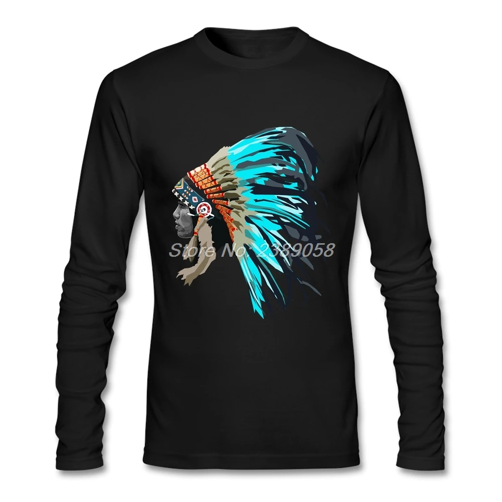 Повседневная мужская футболка крутая индийская с длинным рукавом топы для