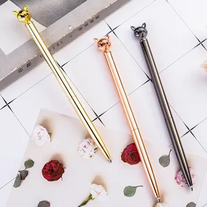 5PCS/lot Ball Pen Metal Fashion Fox Head Styling Pen Promotion Gift Advertising Pen Novelty Pens for Writing Stationery 5PCS/lot Ball Pen Metal Fashion Fox Head Styling Pen Promotion Gift Advertising Pen Novelty Pens for Writing Stationery