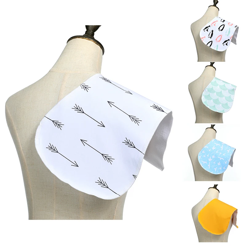 3Pack 100% Cotton Fabric Baby Burp Cloths Set Curved Absorbent Newborn Waterproof Bibs For baberos con mangas | Детская одежда и