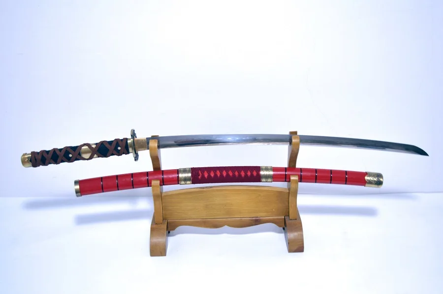 Roronoa Zoro Sandai Kitestu Tachi (меч) ручная работа T10 глина закаленная резьба Saya|Мечи| |