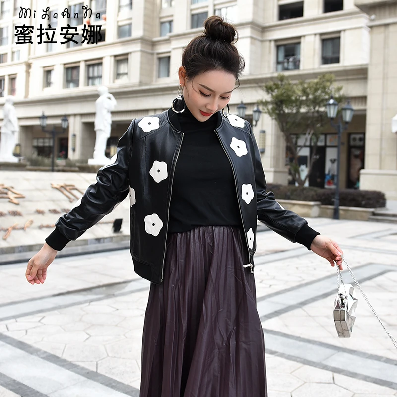 Для женщин короткие кожаные clothing2018 новый корейский вариант body выращивания леди