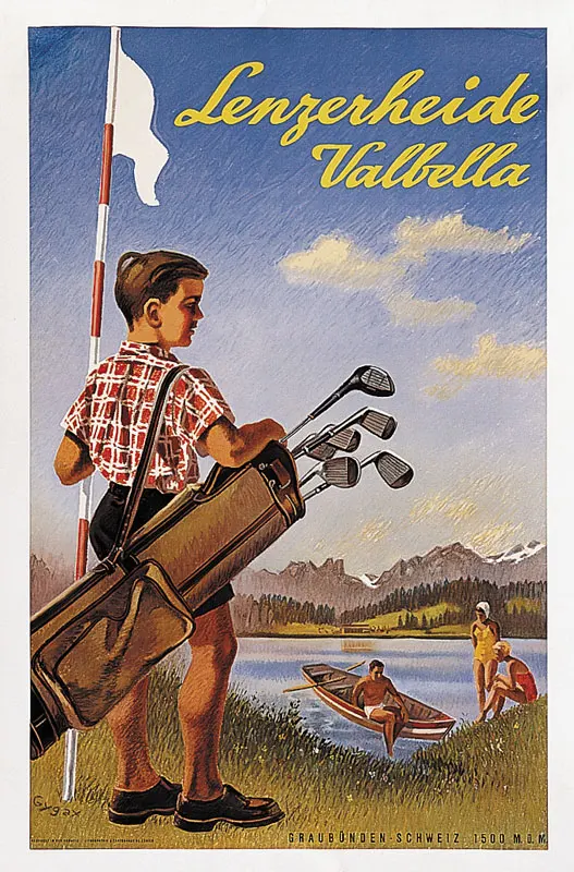 Швейцария Грисон Туризм плакаты Lenzerheide Valbella классические наклейки на стену