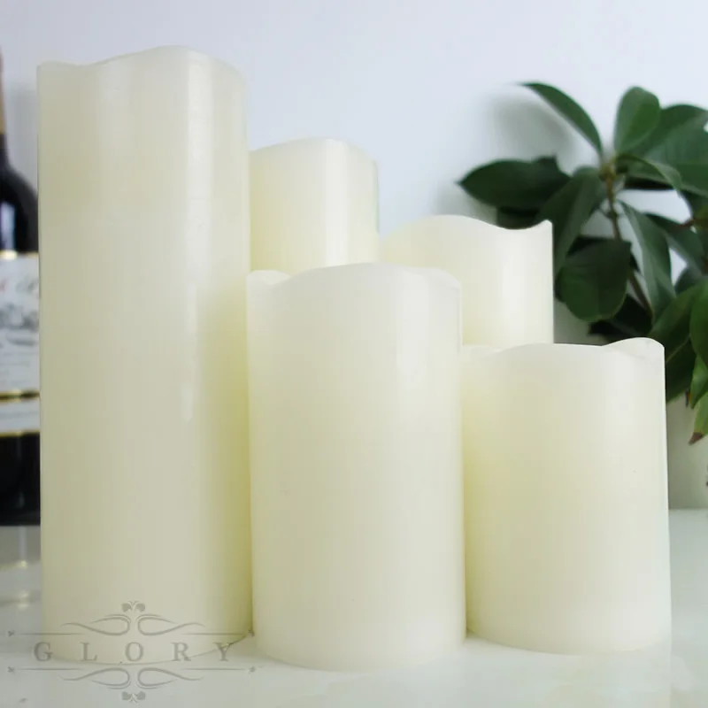 5 размеров цвета слоновой кости контроль ветра выдувная Светодиодная свеча