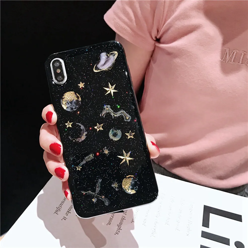 3D Pattern Cases For iPhone 7 8 Plus XR XS Max Fashion Cute Soft Silicone X Xs 6s 6 Epoxy Cloud and Love Cover | Мобильные телефоны