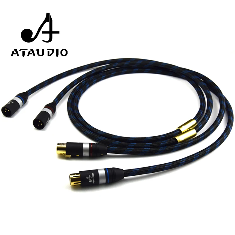 ATAUDIO Hifi медный и серебряный shuffling XLR кабель Hi-end позолоченный 2xlr | Электроника