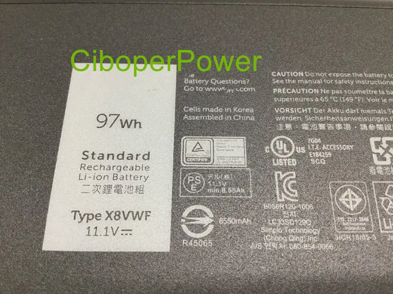 Origianal quality 4XKN5 battery for E5404 E7404 14 7404 11.1V 97WH 5XT3V | Компьютеры и офис