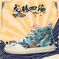 idx chinese dragon fashion comfortable original graffiti street work shoes man