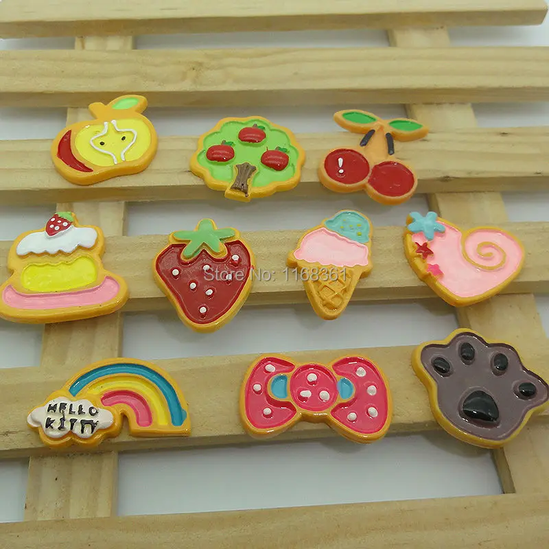 5 шт./лот Лидер продаж Кабошон из смолы с плоским основанием смешанные