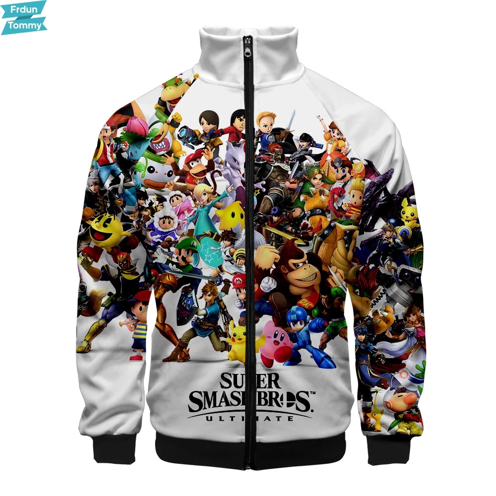 

Super Smash Bros. Ultimate 3D Printed Stand Collar Zipper Jacket Women/Men Kpop Long Sleeve Jacket Casual Streetwear Clothes